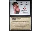 Marilyn Monroe Dominico. Postage Stamp With Certificate Of A - Opportunity