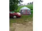 2 tents, Coleman cook/grill stove with gas included 2 air mattresses are much -