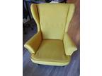 Ikea chair yellow strandmon with ottoman