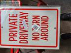 Private Driveway No Turn Around Sign quot x quot Reflecti