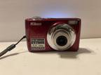 Nikon COOLPIX L22 12.0MP Camera Digital Red (SEE - Opportunity!