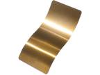 Brassy Gold Powder Coating 1 LB Top Coat shown over Alum. - Opportunity