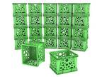 Storex Micro Crate 6.75 x 5.8 x 4.8 Inches Green 18-Pack
