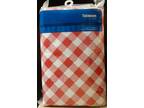 Red Gingham Vinyl Tablecloth Country Kitchen or Picnic Table