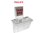4-pk Business Card Holder Outdoor Clear Lid w/ Window