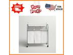 Petrone Combo Laundry Center Metal; Fabric Beige/Silver - Opportunity