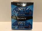 2 Pack VHS-C Sony Premium Grade Video Cassette Tapes SP 30