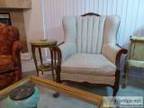 Antique Regency Mahogany Wingback Sofa Club Chair - Opportunity!
