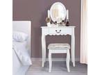 Vanity Wood Makeup Dressing Table Stool Set Bedroom With - Opportunity