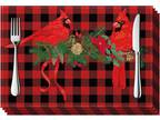 Merry Christmas Red Buffalo Plaid Placemat Table Mat