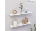 Wall Shelves Pcs High Gloss White xx Cm