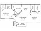 Skyler Ridge Apartments - B2 - 2 Bed - 2 Bath | 1018 sq. ft.