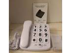 Big Large Keys Telephone White New NIB Safety Elderly - Opportunity