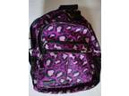 Eastsport Backpack Bookbag Purple Black Camo Animal Print - Opportunity