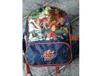 Bakugan Backpack BLUE USED ALL ZIPPERS WORK PERFECTLY - Opportunity