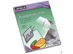 Apollo Write-On Transparency Film Letter Clear 100 Sheets
