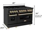 NEW ZLINE 48" Dual Fuel Range Gas Stove Electric Oven BLACK