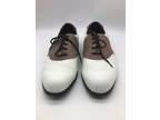 Footjoy Mens 53813 White Tan Lace Up Almond Toe Golf Shoes - Opportunity
