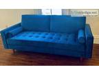 Velvet Couch by Lark Sapphire Blue rdquo - Opportunity