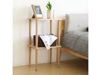 exilot Solid Wood Side Table, 2-Tier End Table with Storage - Opportunity