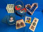 3 Holiday & Fall baskets, refrigerator magnets - Opportunity