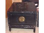 Antique Natural Patina Black storage Table