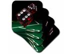 3d Rose Craps Dice in Mid-Air Table Gambling Casino Ceramic - Opportunity