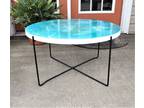 Hand Poured Epoxy Coffee Table With Beach Vibe - Opportunity