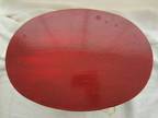 Wooden Red Painted Stool Seat Country Wood Frame Display