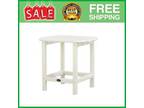 White Long Island Plastic Side Table Polywood 18'' H X 15'' - Opportunity