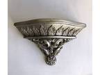 Antiqued Silver Wall Sconce Shelf Distressed Finish - Opportunity