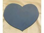 Wooden Blue Heart Painted Stool Seat Country Solid Wood