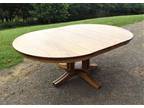 Beautiful Solid Oak Dining Table with 2 Leaves, Custom Made