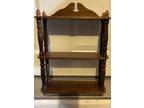 Vintage Wood Wall Hanging Shelf 3 tier spindle Display - Opportunity