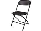 Ontario Furniture: Stackable Black Metal Folding Chair - Opportunity