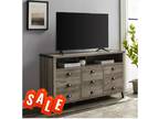 Woven Paths Farmhouse TV Stand For TVs Up To 56 Inches Grey - Opportunity