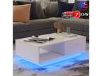 High Gloss Coffee Tables RGB LED End Table Modern Side Table - Opportunity