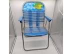 Vintage Child's Aluminum Jelly Tube Folding Lawn Chair - - Opportunity