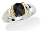 Ladies SS/18K Yellow Gold Onyx Ring - Opportunity