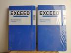 LOT of 2 Exceed Dotted Hardcover Notebooks JOURNAL Blue - Opportunity