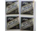 lot of 4 sets D'Angelico 80/20 Brass Wound Acoustic Guitar - Opportunity