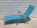 Vintage Aluminum Webbed Folding Beach Lawn Chair Lounge - Opportunity