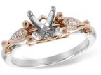 14k White/Rose Gold Semi-Mount Engagement Ring - Opportunity