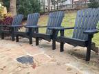 Adirondack Firepit Chairs Stained Black Set of 4 Made in