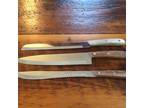 Lot of 3 Vtg Kitchen Delight Knives 8.5” Blades, Carving