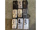 Lot of (9) Mixed Voice Recorder Microcassette Recorder