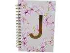 Tri-Coastal Designs Journal Notebook Gold " J" Pink Floral