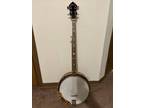 Conqueror Wood Banjo 5 String Wood Weave Design Beautiful - Opportunity