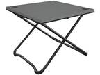 24" Square Folding Camping Table, Gray Resin and Steel