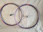 29" Wheelset Kandy Bikes Custom Coated Purple Boost center